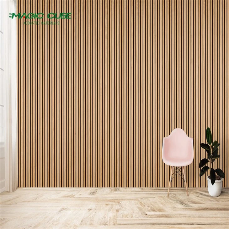 Oak Acoustic Slat Wall And Ceiling